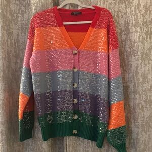 Colorful Sequin Women's Sweater